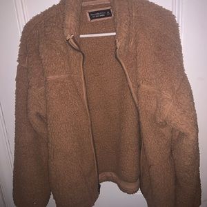 Abercrombie and Fitch tan Sherpa jacket